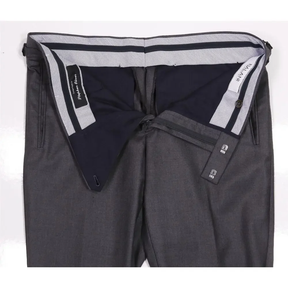 Men's Charcoal Dress Pants - Classic Tailored Trousers